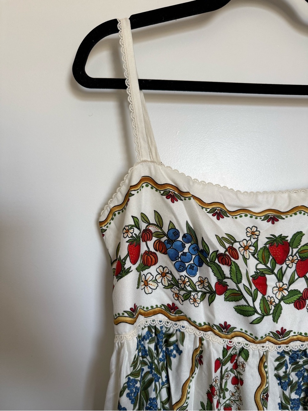 FARM Rio White Maxi Dress with Red & Blue Floral Stripe - Picture 5 of 5